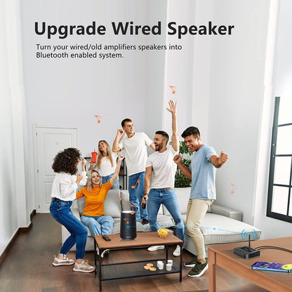 Set transmitator Bluetooth 5.0 si casti wireless pentru TV, control indepentent al volumului, fara audio delay, conectare prin RCA, optic, plug & play