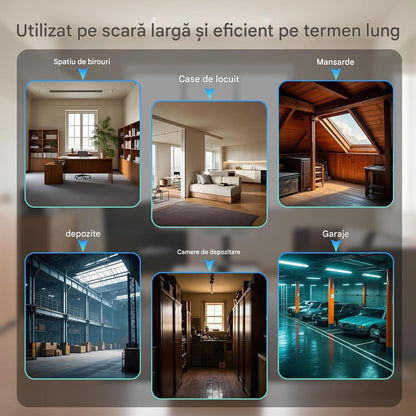 Aparat antidaunatori 360° cu ultrasunete si lumini LED, repellent anti insecte, anti gandaci, anti rozatoare, anti sobolani, raza 300 m², 4 moduri functionare, negru