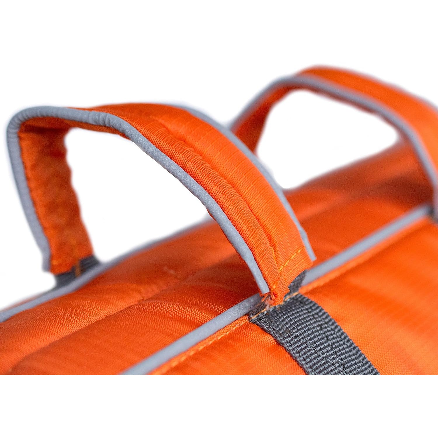 Vesta de salvare pentru caini marimea XL, Outward Hound Granby Splash, greutatea minima 38 kg, portocaliu, cu accente reflectorizante, bretele reglabile, banda abdominala si maner de transport pentru salvare
