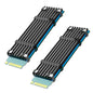 Set 2 cooler pasiv M.2 SSD, compatibil PS5 si PC, Heatsink Cooler din aluminiu, pentru SSD M2 2280 PCIe, 70 mm, inaltime 3mm, banda transfer termic inclusa