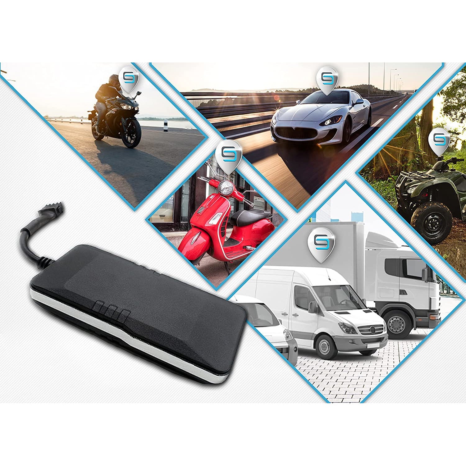 Localizator GPS auto, tracker universal cu urmarire live, geo-fencing, conexiune directa la baterie 9-36 V, cu alarma de miscare, depasire viteza si intrerupere sursa de tensiune