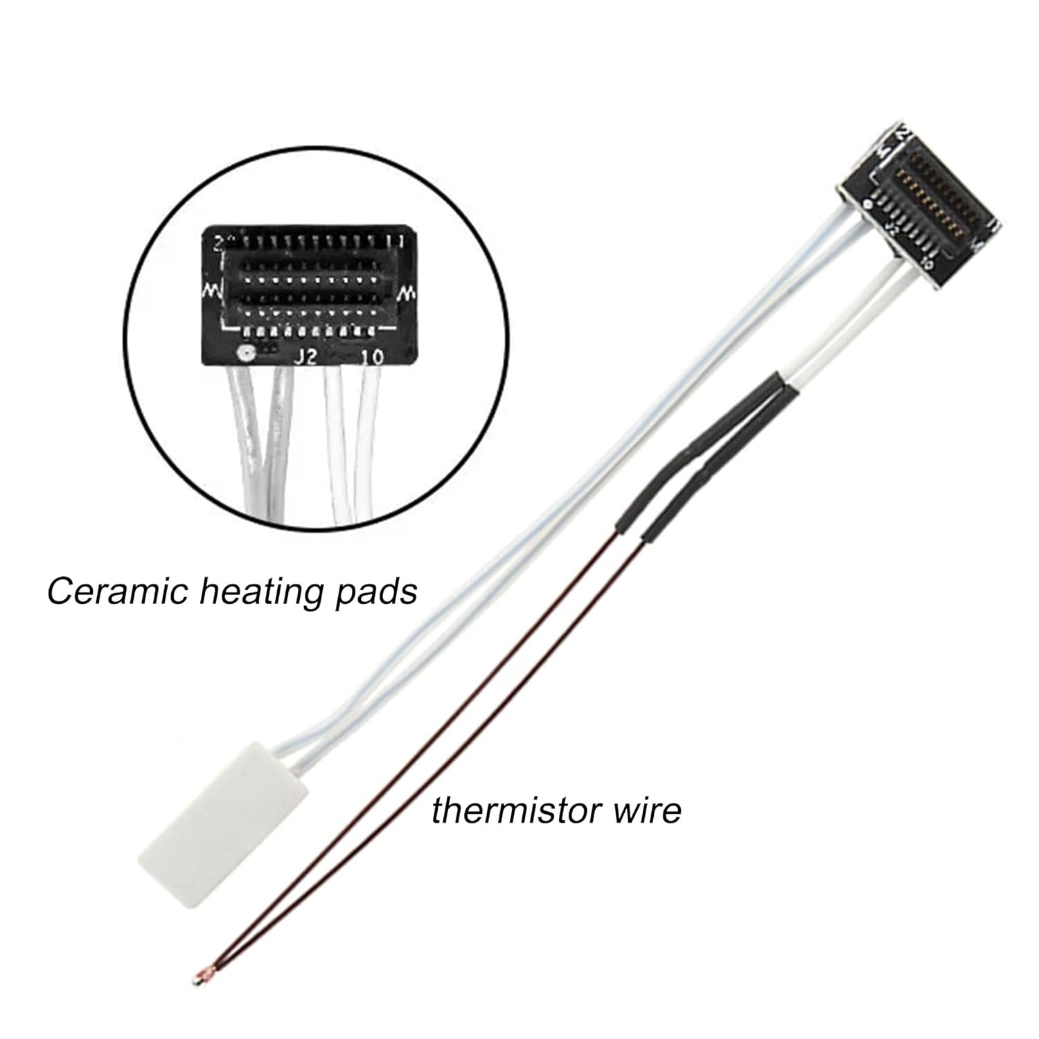Set 2 incalzitoare ceramice si termistori pentru imprimanta 3D Bambu Lab P1P/P1S – termistor ceramic incalzire 24V 48W si senzor temperatura, compatibil PLA/ABS/PETG, performanta stabila si fiabila