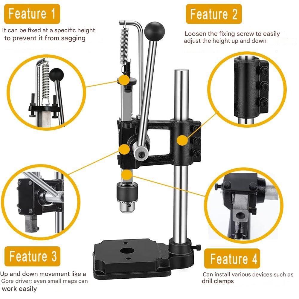 Presa pentru perforat si stantat pielea profesionala 160kg, set 11 accesorii, 4 dalti 1/2/4/6 dinti, 7 poansoane 3-9mm, ergonomic, din metal