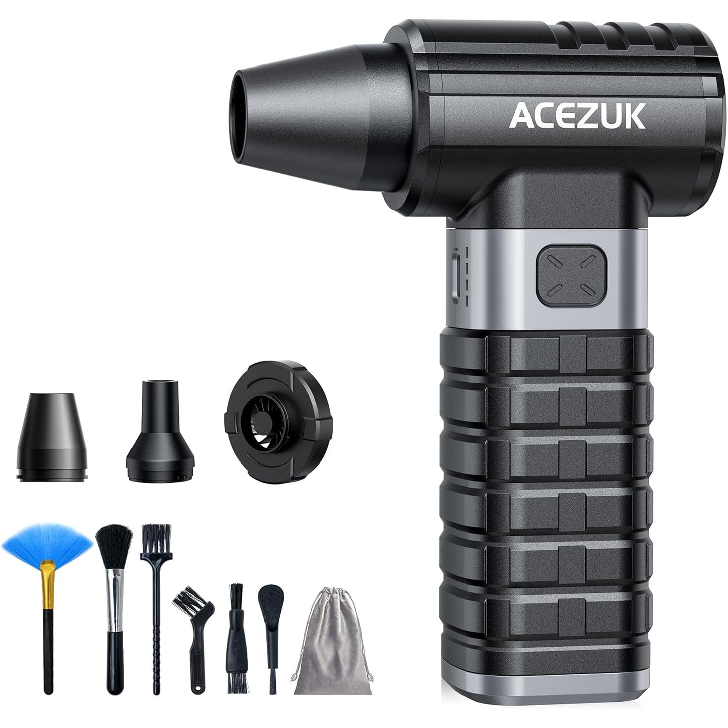 Suflanta aer portabila, pulverizare aer comprimat ACEZUK 200.000 RPM, 10500 mAh, 4 viteze, USB-C, kit curatare PC si electronica, blower praf reincarcabil, umflare/dezumflare rapida, pentru tastatura, masina si echipamente sensibile