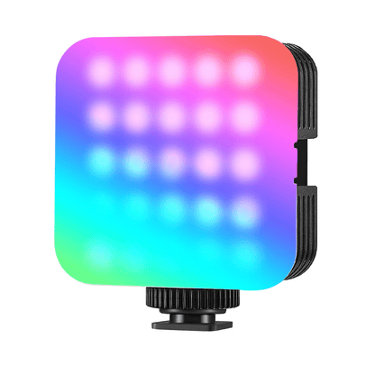 Lampa video LED RGB, lumina continua cu montura cold shoe, CRI 97+, 2500K-8500K, baterie 2000mAh, Neeweer, pentru camera, smartphone, GoPro