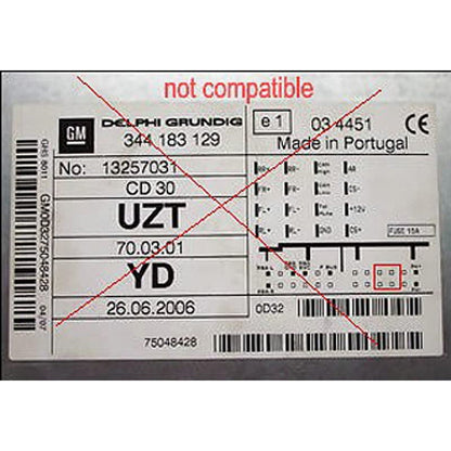 Adaptor Bluetooth AUX cu microfon, mufa cu 12 pini compatibil cu radio Opel CD30 MP3 CDC40 CD70 DVD90 NAVI