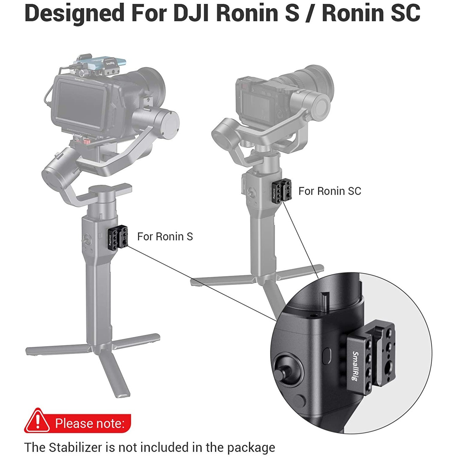 Placa de montare Smallrig 2214, mounting plate pentru DJI Ronin RS / RSC / RS2 / RSC2