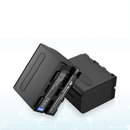 Set 2 acumulatori 8800mAh, Incarcator dublu cu LCD, compatibil cu Sony NP-F970 F960 F930 F950, Sony DCR-VX2100 DSR-PD150 DSR-PD170 HDR-AX2000 HDR-FX7 HDR-FX1000