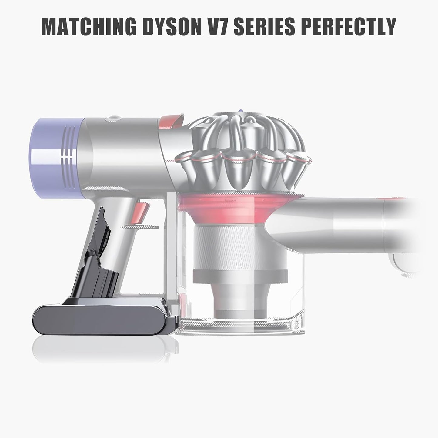 Acumulator 6000mAh pentru Dyson V7 SV11 cu display, baterie compatibila cu Dyson V7 Animal, V7 Motorhead, V7 Allergy, V7 Fluffy, V7 Matress, V7 Trigger, V7 Cord-free, cu filtru inclus