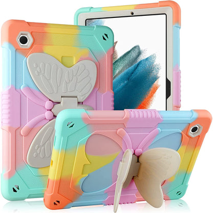 Husa pentru Samsung Galaxy Tab A8 2021 10.5 inch, cu suport pix, rezistenta la socuri, cu stand stil fluture, multicolora