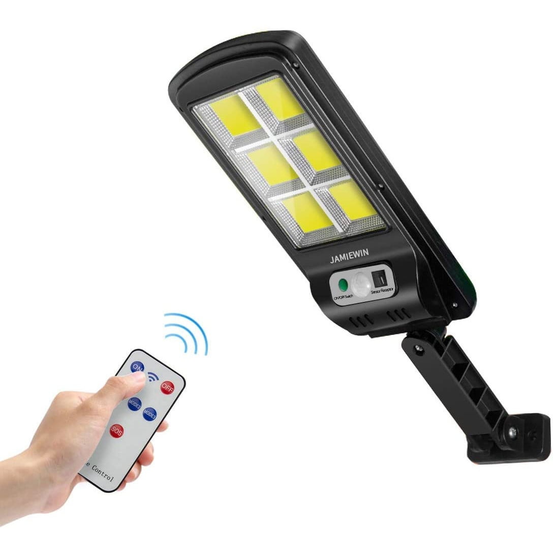 Lampa solara cu panou solar , corp de iluminat exterior , 12000LM , 120 LEDs , senzor de miscare