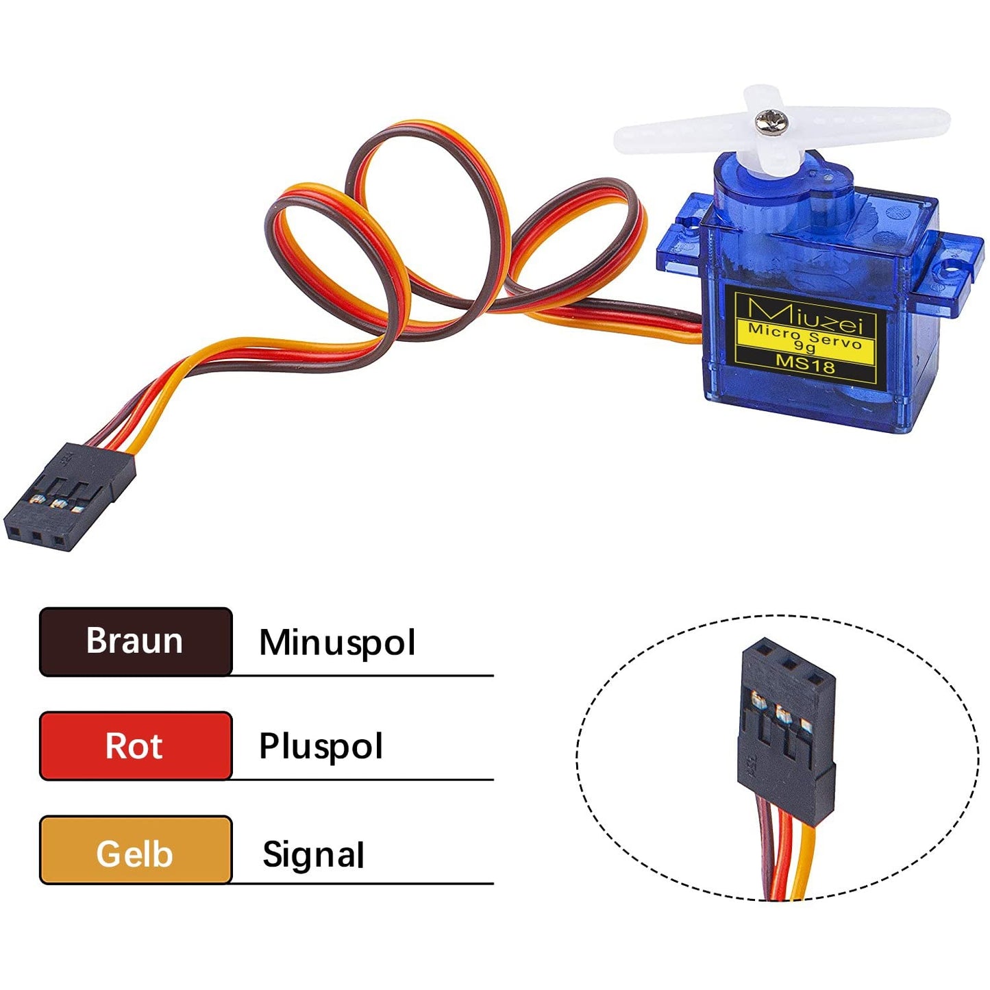 Kit servomotor SG90 9G, 10 bucati, 4.8V - 6.0V, unghi operare 0°-180°, pentru masina RC, Robot, Elicopter, Avion
