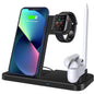 Incarcator wireless 4 in 1, statie de incarcare 15W Qi Fast Charge universal, compatibil Apple Watch si iPhone 12/12 Pro/SE/11/11pro/X/XS/XR/Xs Max, Samsung Galaxy S10 Plus, S10, S10E, S9 Plus