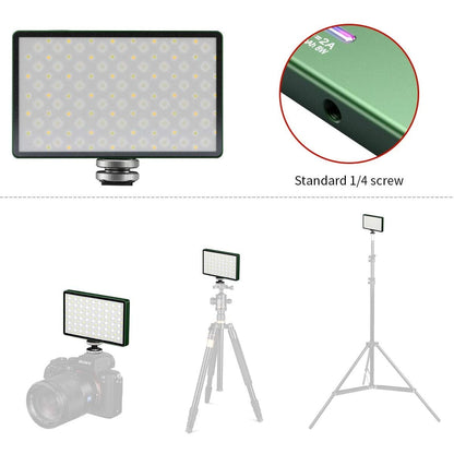 Lampa lumina continua LED Soonpho, RGB color, reglabila 2500K-8500K cu baterie 4000mAh pentru video, selfie, streaming live si fotografie