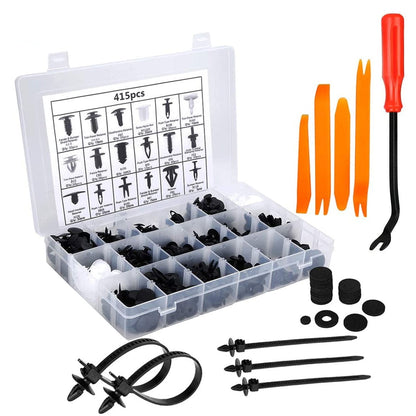 Set 445 Piese Cleme de Fixare Protectie Clipsuri Auto interior cleste