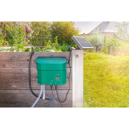 Kit Sistem de irigare prin picurare automat, Cu panou solar, Cu 15 aspersoare si Carlige de fixare