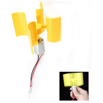 Turbina eoliana mini, generator eolian vertical de energie, 0.55W, 0.01V-5.5V, pentru jucarii, experimente DIY, model de predare