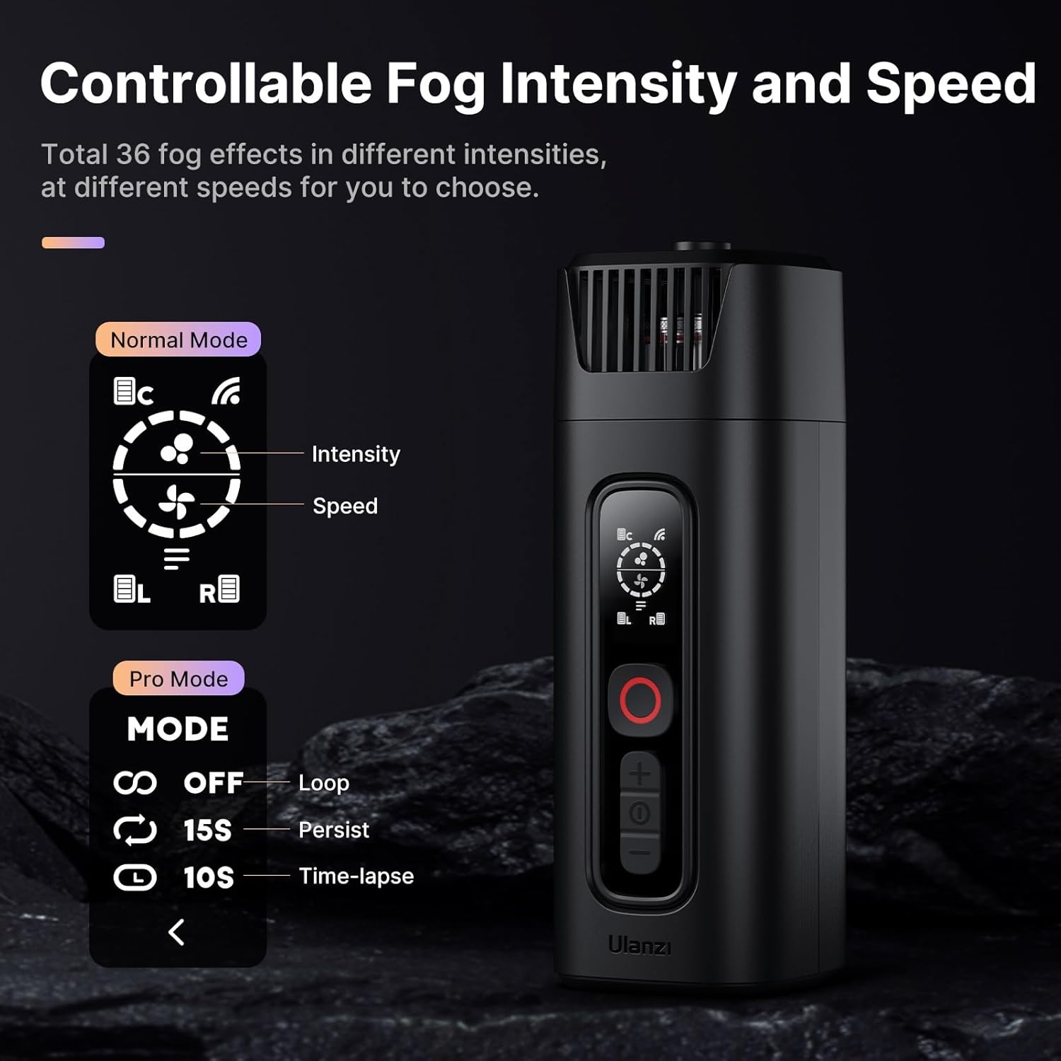 Masina de fum portabila, generator ceata 40 W cu telecomanda wireless, reincarcabil, filet 1/4", intensitate si viteza fum reglabile, pentru fotografie, filmari, nunta, petrecere