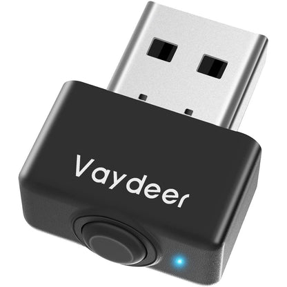 Mouse Jiggler mini Vaydeer, Plug and Play USB, cu buton pornire oprire, simuleaza miscarea mouse-ului, negru