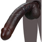 Dildo realist negru, 25cm, ventuză puternică, pentru stimularea punctului G