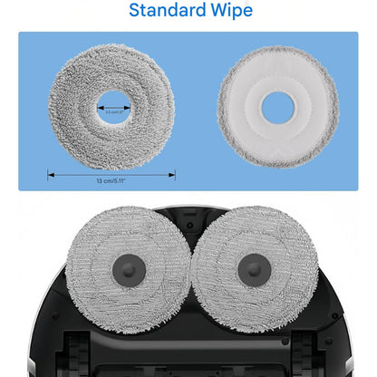Set accesorii pentru aspirator compatibile cu Dreame L20 Ultra / L20 Ultra Complete / L30 Ultra Complete, cu 4 saci aspirator robot, 1 perie tambur, 4 perii laterale, 2 filtre HEPA si 4 paduri mop