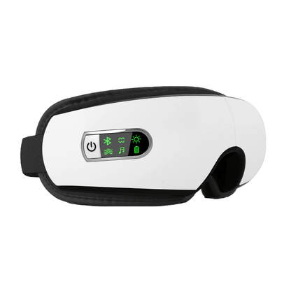 Aparat de masaj ocular cu Bluetooth, 5 moduri de masaj, ochelari pliabili pentru masare ochi, cu functie caldura, presiune si vibratie, Salipt