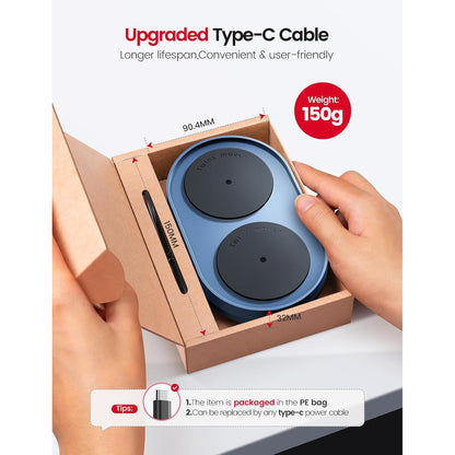 Mouse Jiggler Vaydeer, Plug & Play, dispozitiv miscare automata mouse, nedetectabil, fara calibrare, vibratie silentioasa, simulare realista, interval reglabil, comutator ON/OFF