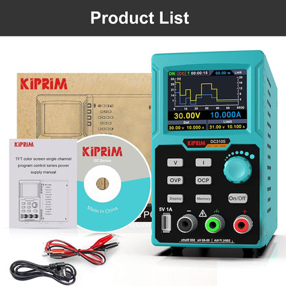 Sursa de alimentare de laborator 0-30 V, 0-10 A programabila, cu afisaj LED, interfata USB pentru control, ventilator racire, port incarcare 5V, functie protectie supracurent (OCP), protectie supratensiune (OVP), multifunctionala
