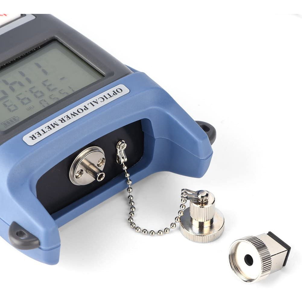 Tester cablu fibra optica, powermetru digital de inalta precizie, de la -70dBm la 10dBm, lungime de unda 850-1625 nm, indicator de putere dB, dBm, mW, uW, nW