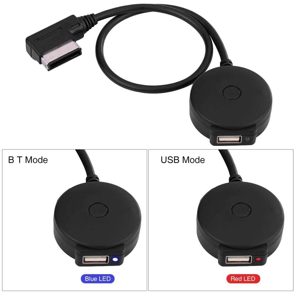 Adaptor Bluetooth AMI MDI, cu USB, compatibil cu Audi A1, A3, A4L, S5, A8, A6L, Q5, Q7, Volkswagen Tiguan, Glof 6 GTI, CC