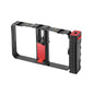 Cadru video rig pentru smartphone cu filet 1/4, utilizare orizontala sau verticala, montare trepied, din Aluminiu prelucrat CNC, pentru iPhone 11 Pro, 11 Pro Max, X, Xs, Huawei, Samsung