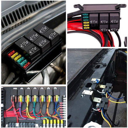 Set de 2 releu auto de 24V 40A, 5 pini, cu priza si fire, 2.5 x 3 cm, Gebildet JD2914