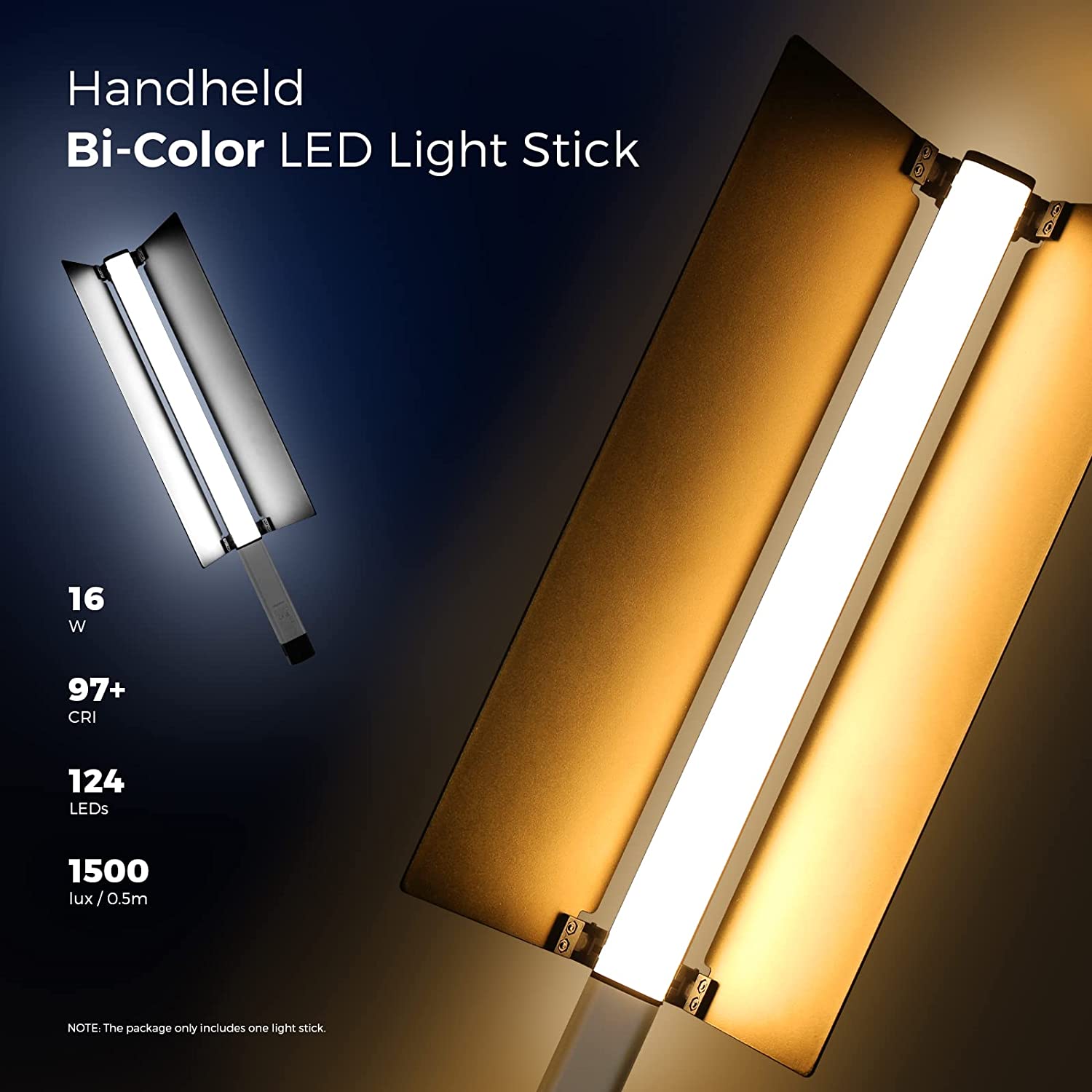 Lampa video portabila cu baterie 2500 mAh, Display LCD, 32005-5600K, 1500LUX, CRI 97+, Telecomanda, Dimabila, lumina foto NEEWER