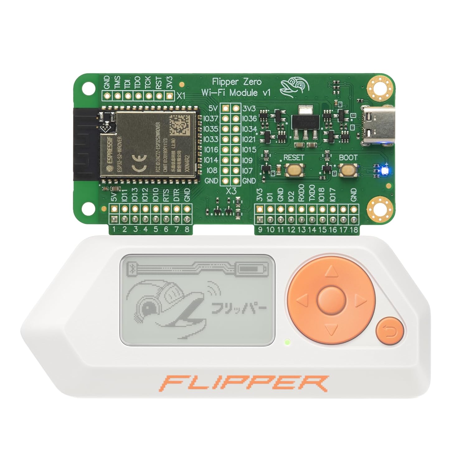Placa de dezvoltare WiFi Devboard pentru Flipper Zero, modul ESP32-S2 USB-C si GPIO, Dev Board wireless cu antena WiFi integrata pentru Debugging si Firmware, compatibil Flipper Zero