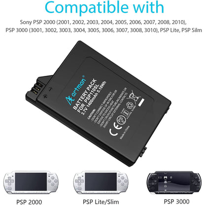Acumulator PSP-S110 1400 mAh, baterie de schimb compatibila cu Sony PSP Slim & Lite PSP-2000 /PSP-2004 /PSP Brite PSP-3000 /PSP-304 PSP-S
