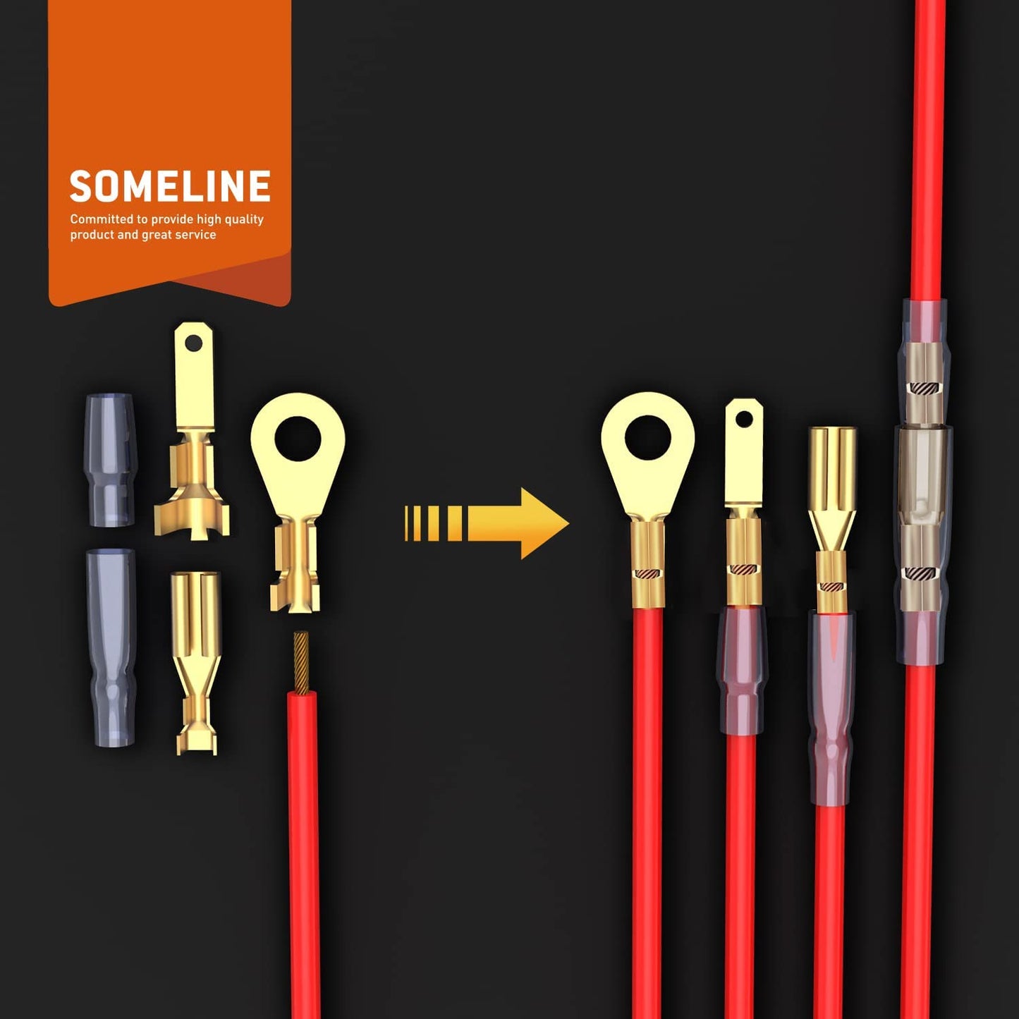 Set cleste de sertizat pini conectori cu 240 terminale conductori 0,25 - 2,5 mm², conectori mama-tata cu mansoane de protectie, cu cutie de depozitare si transport