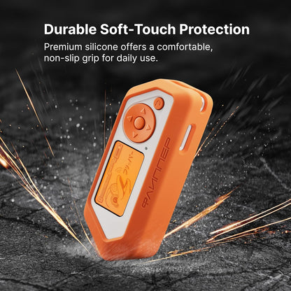 Husa de protectie din silicon Soft Touch pentru Flipper Zero, anti-soc si anti-zgarieturi, acces complet la porturi USB-C/GPIO/microSD/IR, design ergonomic antiderapant, portocaliu