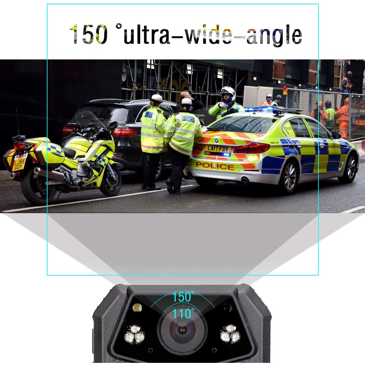 Camera video corporala Body Camera, 21MP, HD 1080P, Nightvision IR, detectare miscare, camp vizual 150°, baterie 2650 mAh, impermeabila IP54