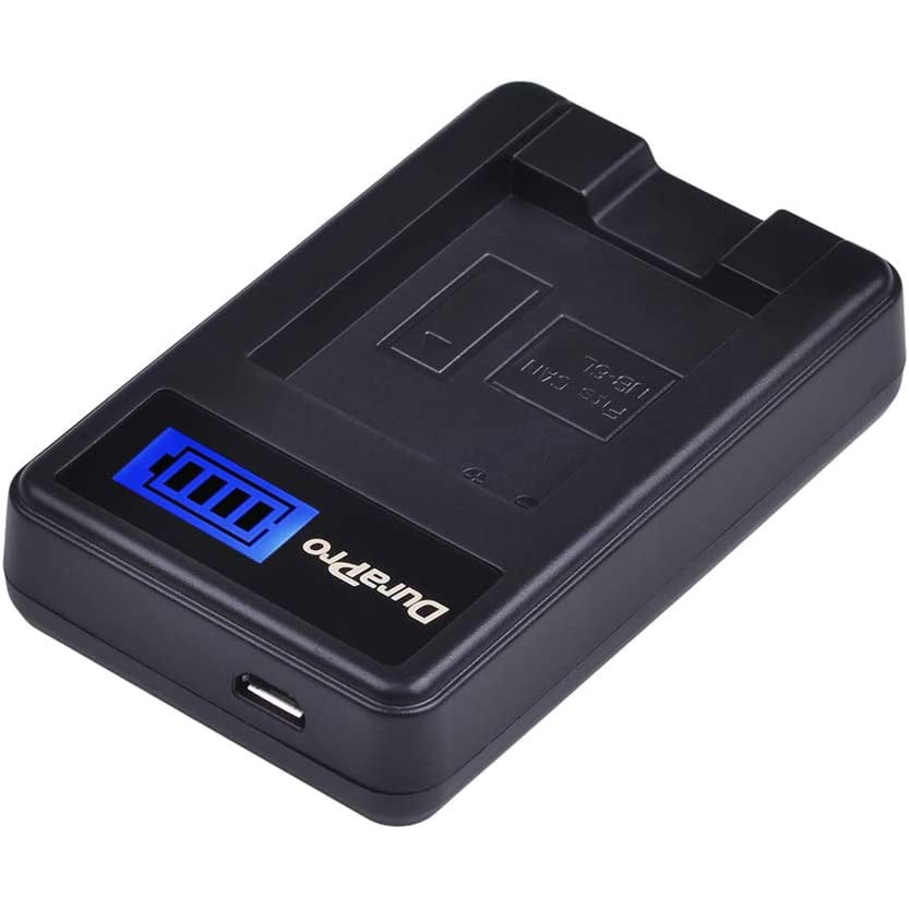 Set de 2 acumulatori NB-6L/NB-6LH 1300 mAh cu incarcator cu display LCD, compatibil Canon Powershot SX500 IS-, SX710 HS-, SX520 HS-, SX530 HS-, SX510 HS-, S120-, SX700 HS-, SX610 HS-, SX600 HS-, D30- si S95-
