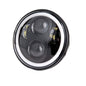 Far pentru motocicleta 60 W, 5.75 inch cu angel eye DRL, 3000 LM, 6500 K, H4, impermeabil IP 67, cu carcasa din aluminiu, compatibil Harley Davidson, Jeep