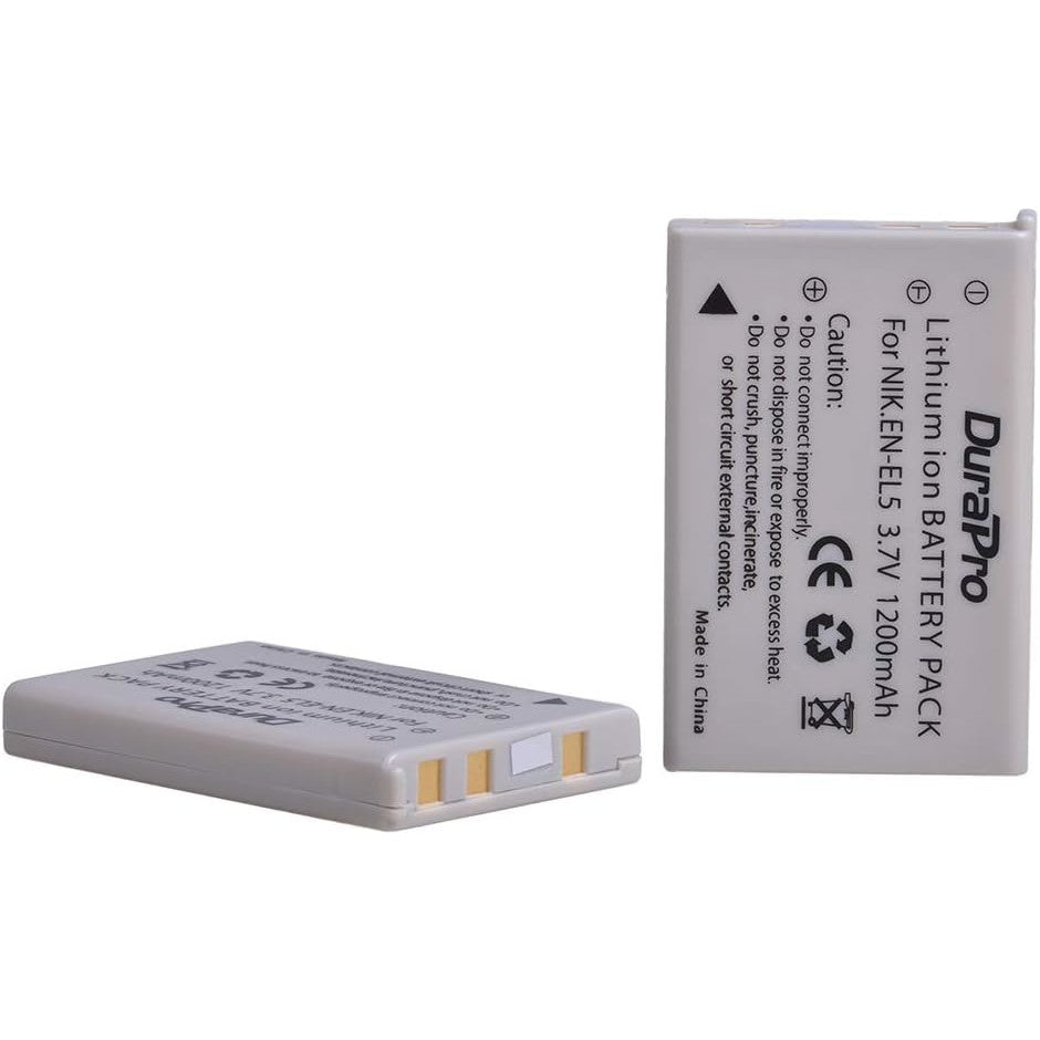 Set 2 acumulatori EN-EL5 1200 mAh si incarcator cu display LCD pentru Camere Nikon Coolpix P530, P520, P510, P100, P500, P5100, P5000, P6000, P90, P80