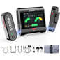 Set 2 microfoane lavaliera profesionale wireless 2.4GHz, raza actiune 250 m, receptor cu touchscreen de 2 inch, 10 ore timp functionare, anulare zgomot, inregistrare de siguranta, pentru PC, Laptop, Smartphone, Camere DSLR