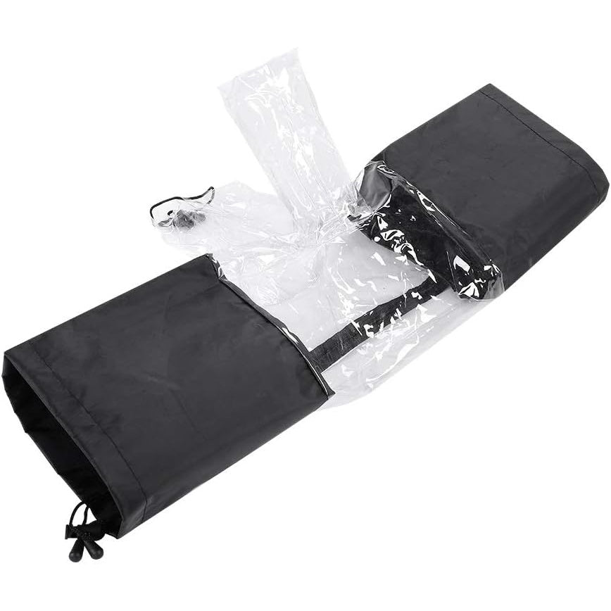 Husa impermeabila pentru aparate foto DSLR, pelerina camera foto si blitz, anti ploaie, transparenta, reglabila prin siret