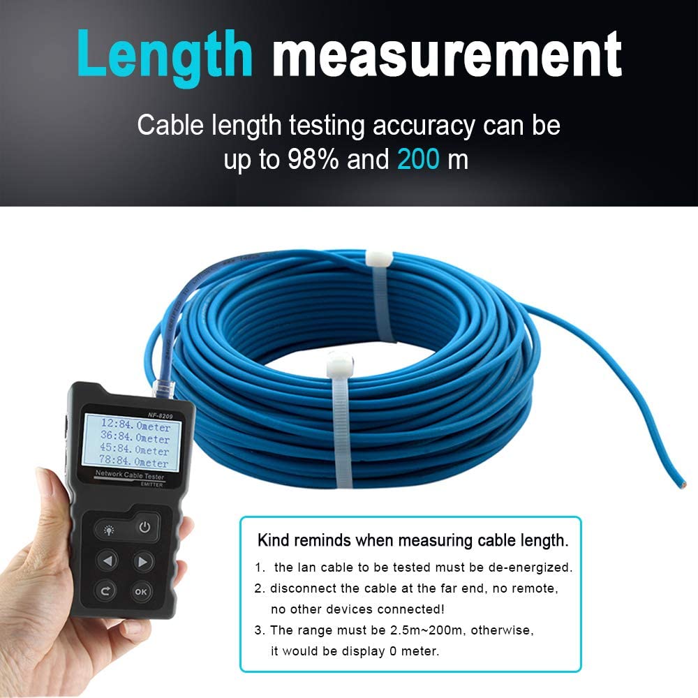 Tester de retea,tensiune si curent de testare a cablului de retea PoE LCD multifunctional