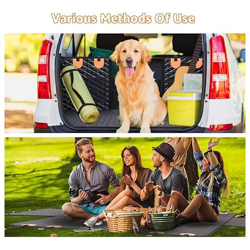 Husa auto de protectie bancheta si transport animale, pentru caini si pisici, 135 x 63 cm, impermeabila, cu fereastra din plasa, parte inferioara rigida, geanta de depozitare, pentru toate masinile