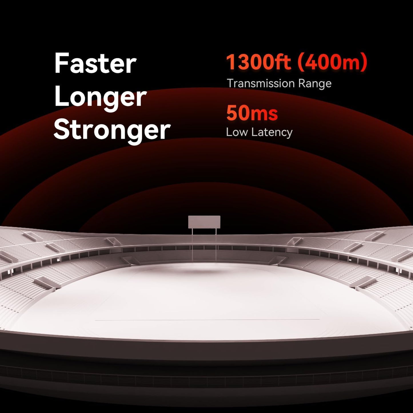 Extender HDMI wireless transmitator si receptor, converter SDI la HDMI 4K/30fps, adaptor dual band 5 GHz/2.4GHz, 50 ms latenta, pana la 4 receptoare simultan, 400 m raza actiune, negru