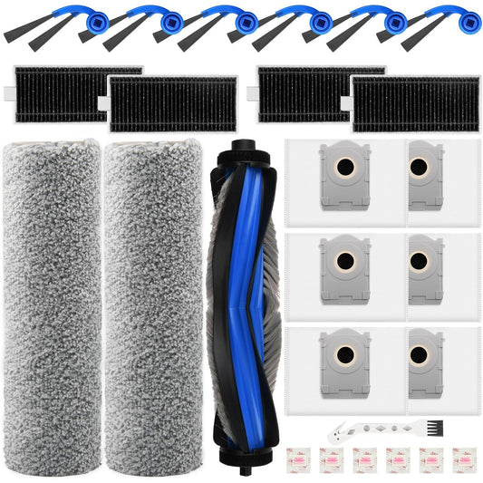Set 26 accesorii compatibile Ecovacs Deebot T80 Omni, Pure Realm, perie principala, role mop, saci, filtre HEPA, perii laterale, pietre parfumate, piese de schimb robot aspirator