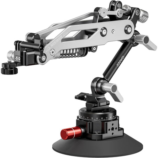 Suport auto NEEWER cu ventuza si brat hidraulic flexibil pentru camera de actiune si telefon – sina NATO, rotire 360°, compatibil DJI Osmo Pocket 3, Insta360 X3/X4/X5, GoPro Hero 9–13, telefon mobil, sarcina max. 500 g, aliaj aluminiu, GA022
