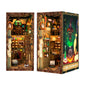 Puzzle 3D Cotor de carte DIY, Magician, Cu lumini LED, 282 piese, Book Nook Magic Pharmacist, Cutebee