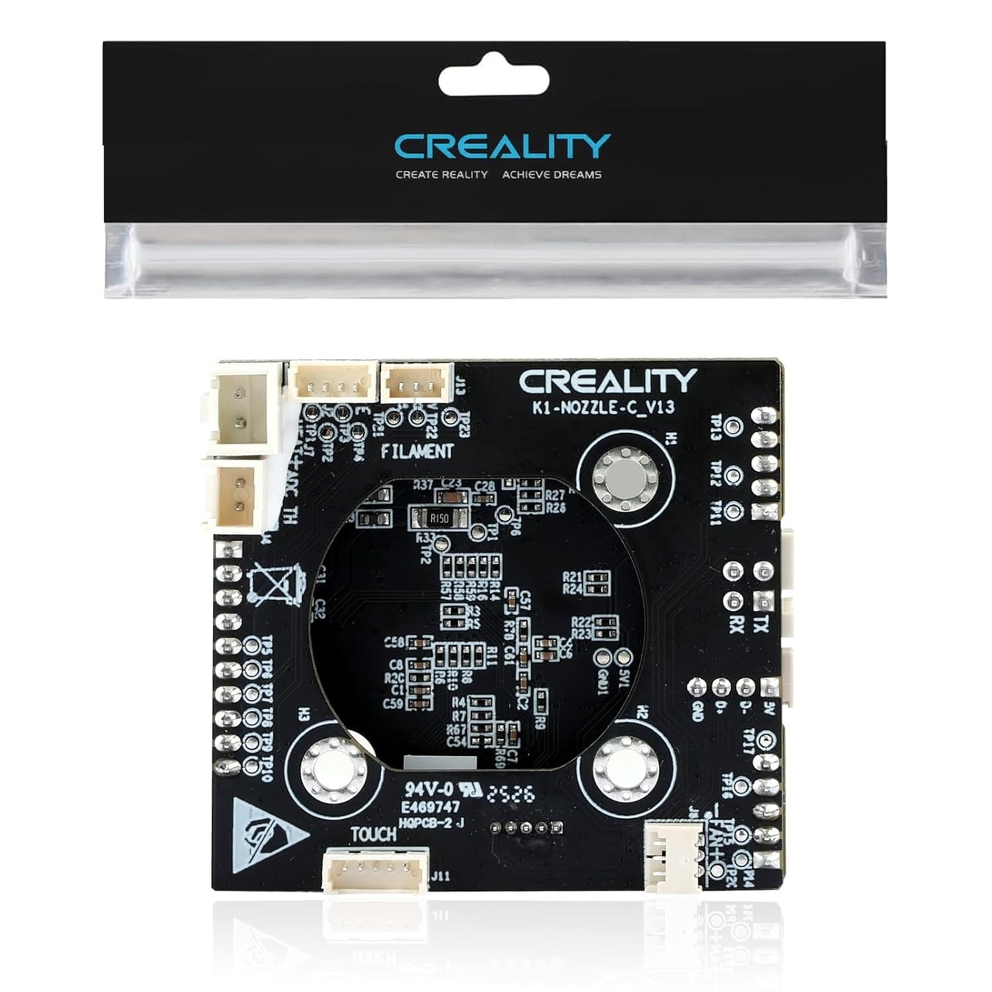 Placa adaptor Hotend Creality pentru K1 / K1 Max / K1C / K1 SE, PCB OEM Upgrade pentru duza ceramica integrata, PCBA Toolhead, kit inlocuire cap imprimare, accesoriu imprimanta 3D